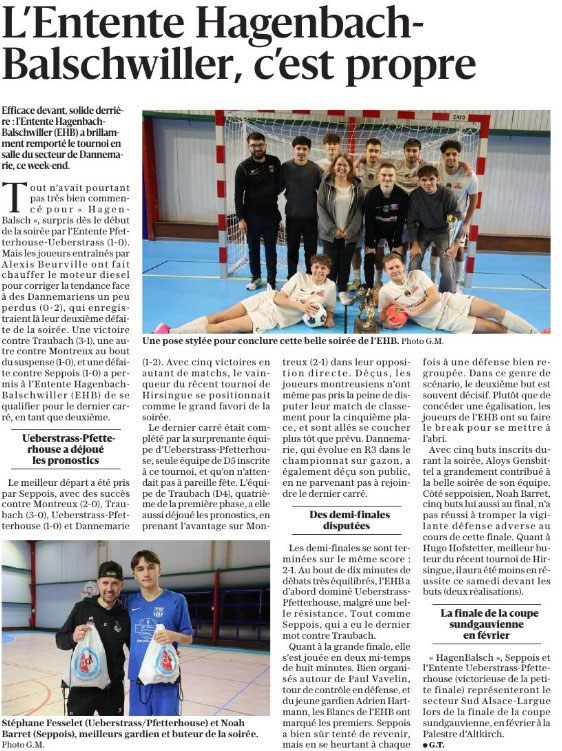 L'Alsace du 14 janvier 2025