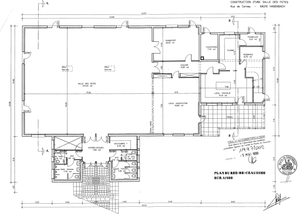 Plan de la salle communale