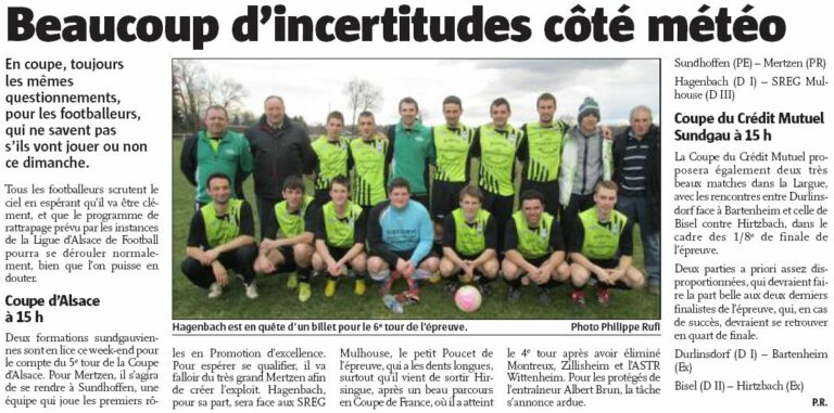Article paru dans le journal L'Alsace le 16 mars 2013