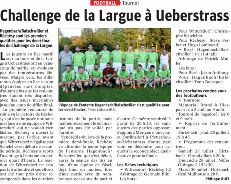 Journal L'Alsace du 25 juillet 2019