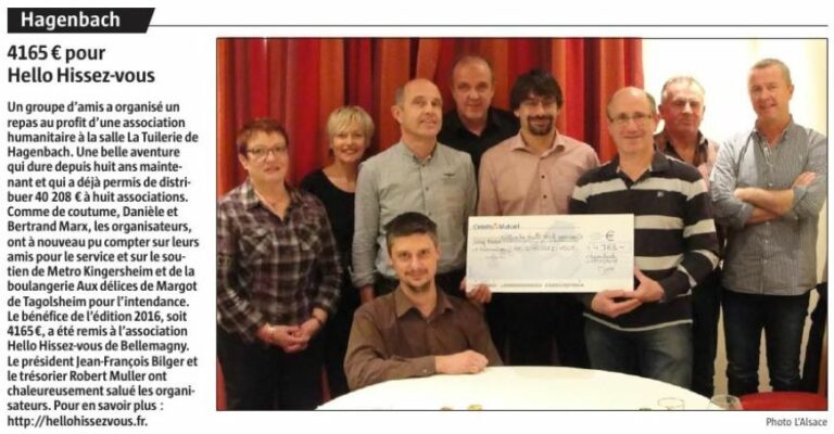 Journal l'Alsace du 12 décembre 2016