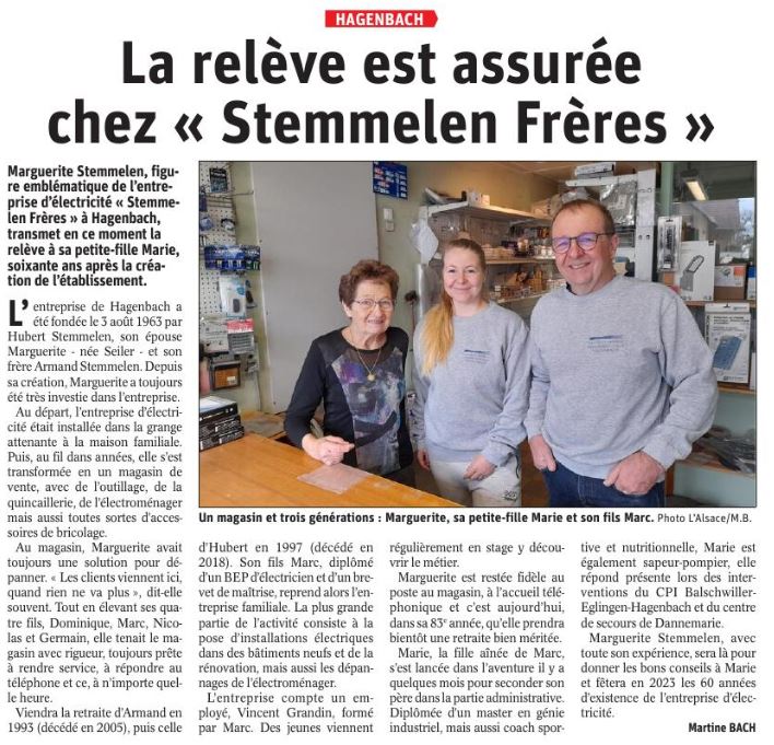 L'Alsace du 13 janvier 2023